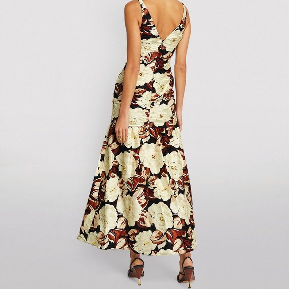 SIR the label Floral Maxi Dress - Cream and Brown - Picture 2 of 14